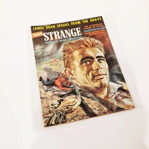RARE March 1957 'True Strange' Pulp Magazine, 'James Dean Speaks From the Grave'